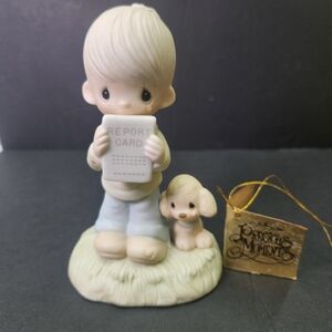 Vintage 1978 Precious Moments Figurine "God Understands" with Puppy E-1379/B